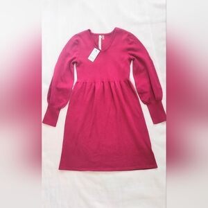 NWT! Pink NY Collection Women's Knit Long Sleeve Sweater Dress Size Smal…